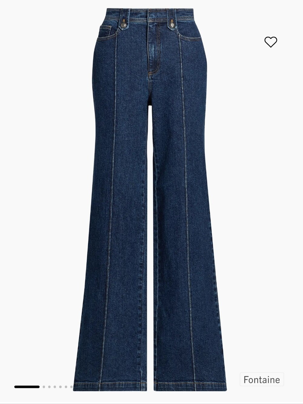 Cinq à Sept Women's Niko Wide Leg Pants Size 14 Fontaine Blue Denim NWT